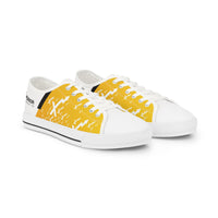 Men's Low Top Sneakers, Yellow Gradient