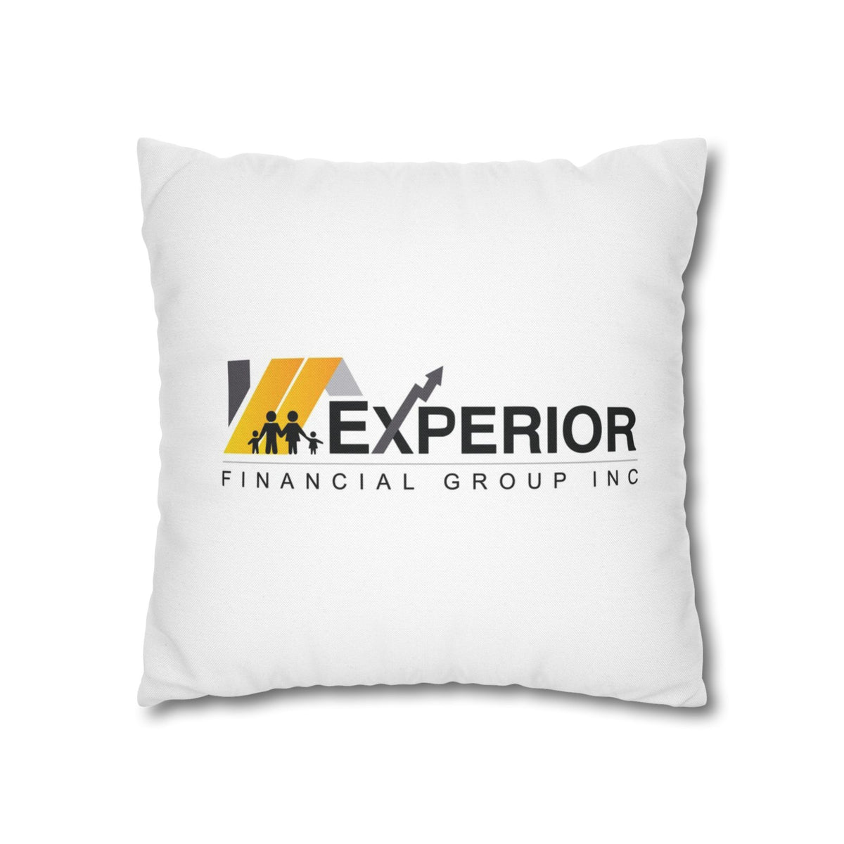 Spun Polyester Square Pillowcase, Yellow and White