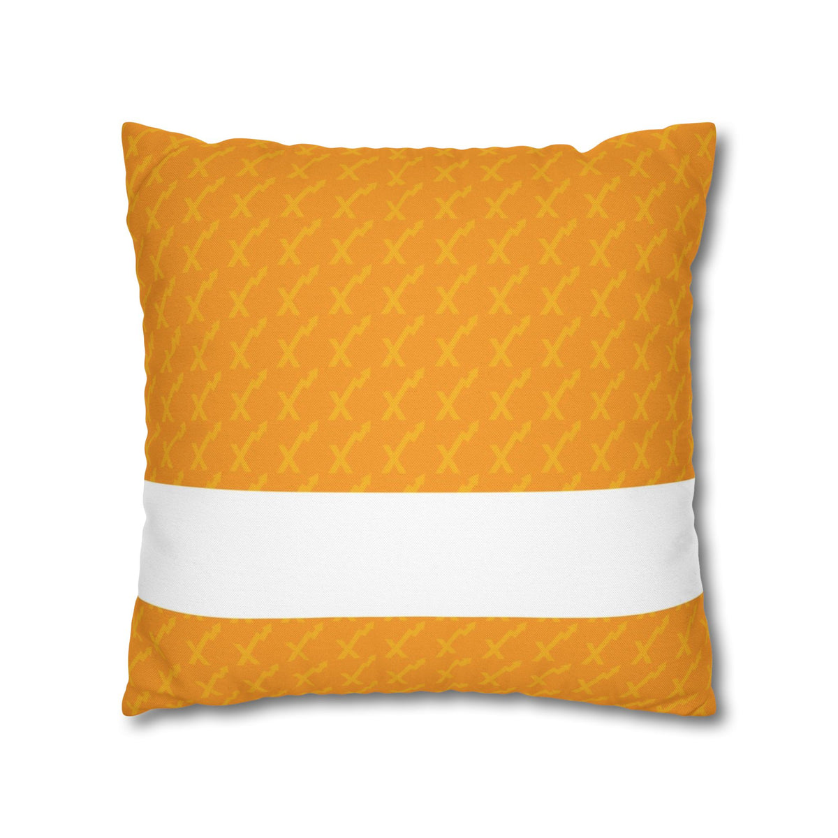 Spun Polyester Square Pillowcase, Orange