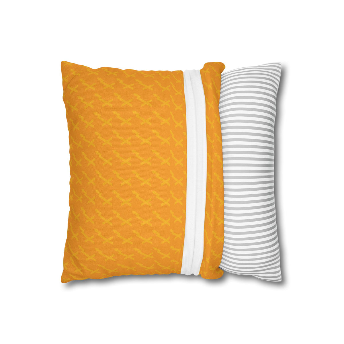 Spun Polyester Square Pillowcase, Orange