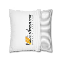 Spun Polyester Square Pillowcase, Yellow and White