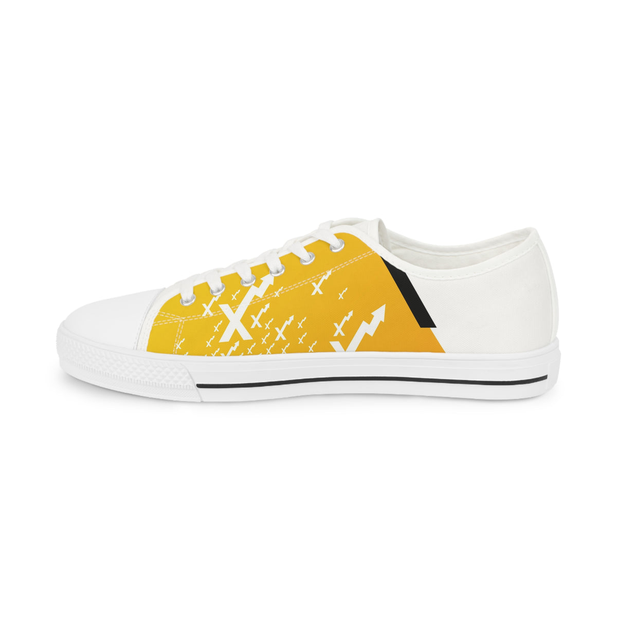 Men's Low Top Sneakers, Yellow Gradient
