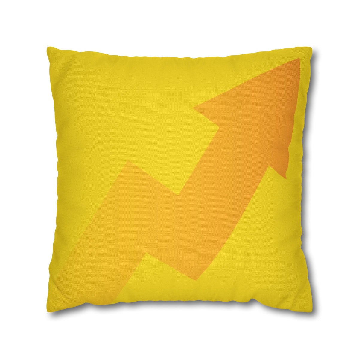 Spun Polyester Square Pillowcase, Yellow and White