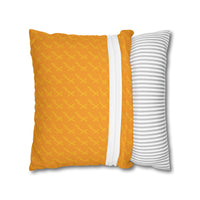 Spun Polyester Square Pillowcase, Orange