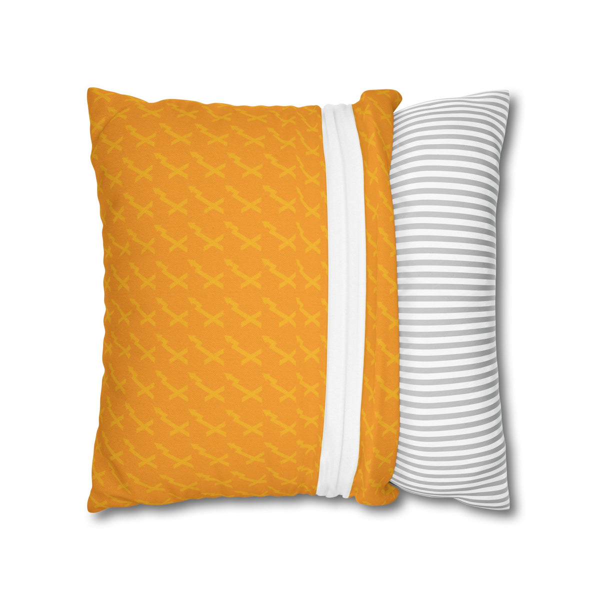 Spun Polyester Square Pillowcase, Orange
