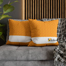 Spun Polyester Square Pillowcase, Orange