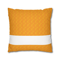 Spun Polyester Square Pillowcase, Orange