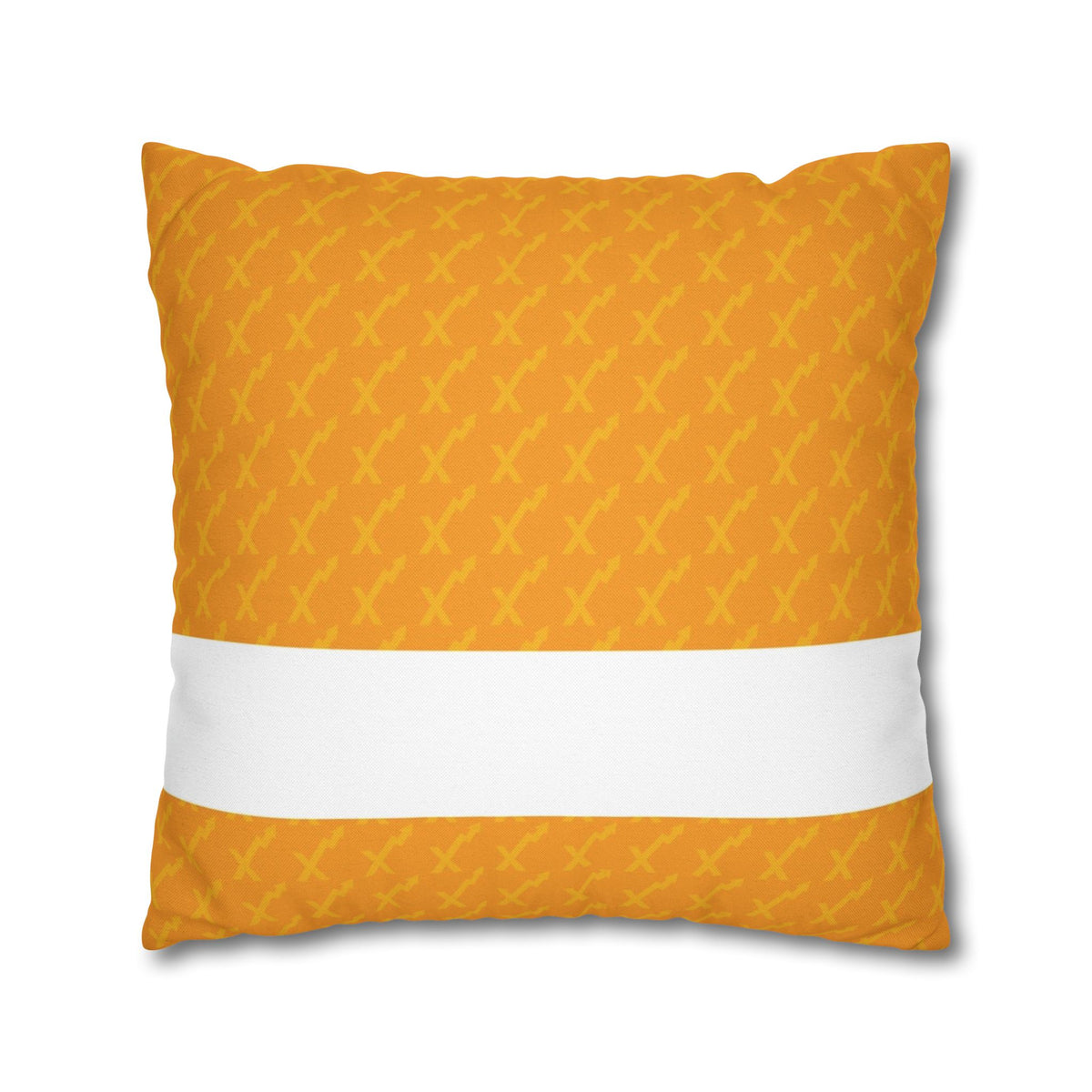 Spun Polyester Square Pillowcase, Orange