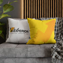 Spun Polyester Square Pillowcase, Yellow and White