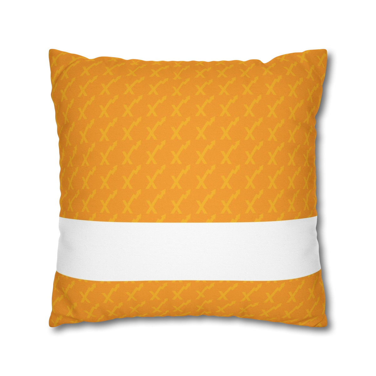 Spun Polyester Square Pillowcase, Orange
