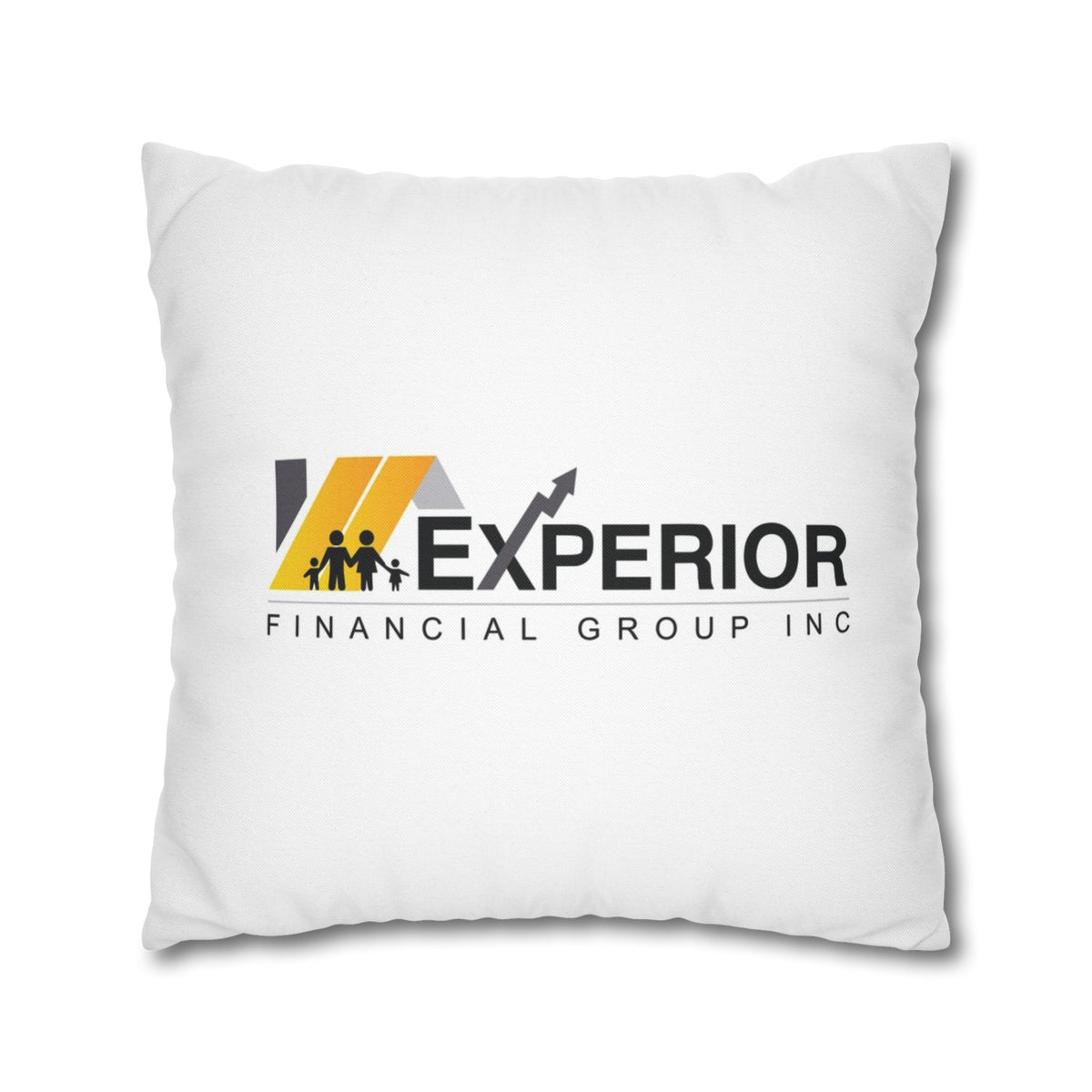 Spun Polyester Square Pillowcase, Yellow and White