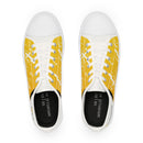 Men's Low Top Sneakers, Yellow Gradient