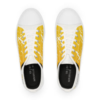 Men's Low Top Sneakers, Yellow Gradient