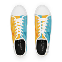 Men's Low Top Sneakers, Blue and Yellow