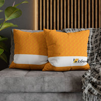 Spun Polyester Square Pillowcase, Orange
