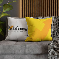 Spun Polyester Square Pillowcase, Yellow and White