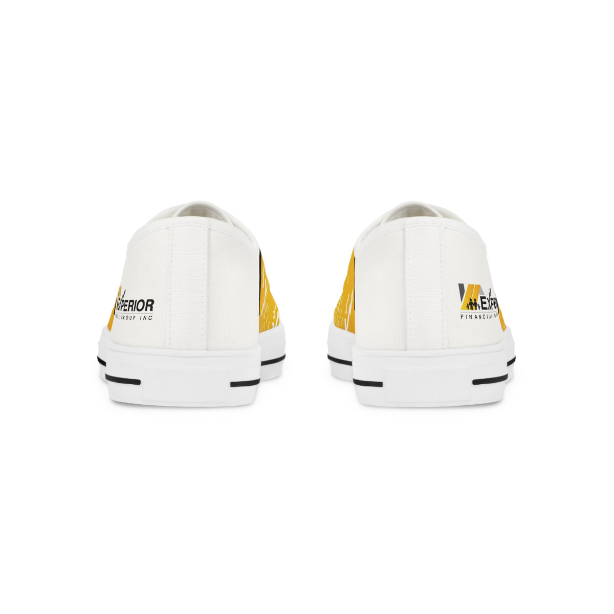 Men's Low Top Sneakers, Yellow Gradient