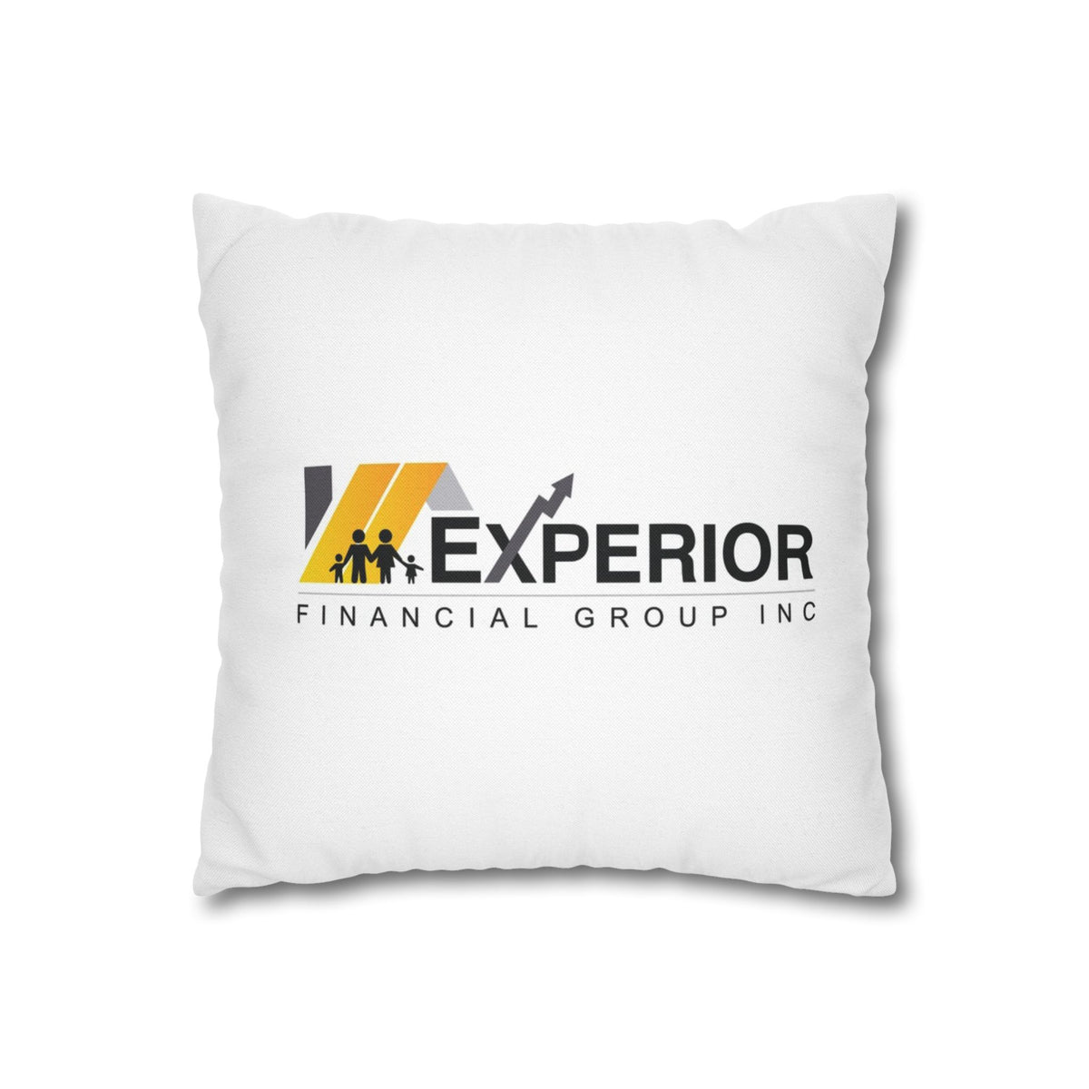 Spun Polyester Square Pillowcase, Yellow and White
