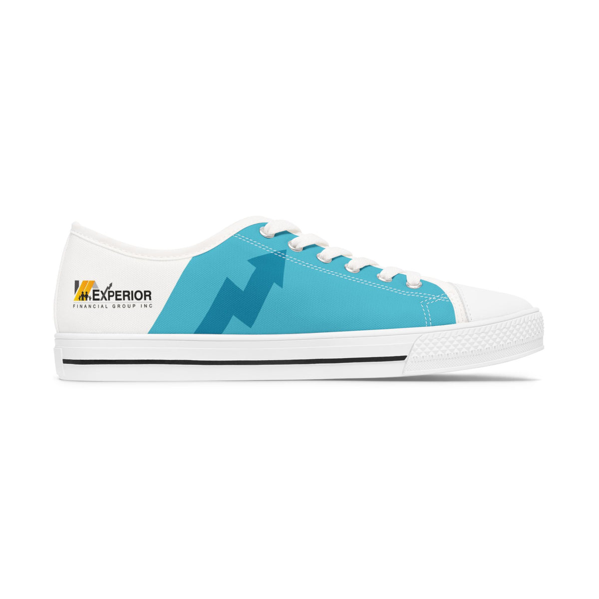 Women's Low Top Sneakers, Blue and Yellow