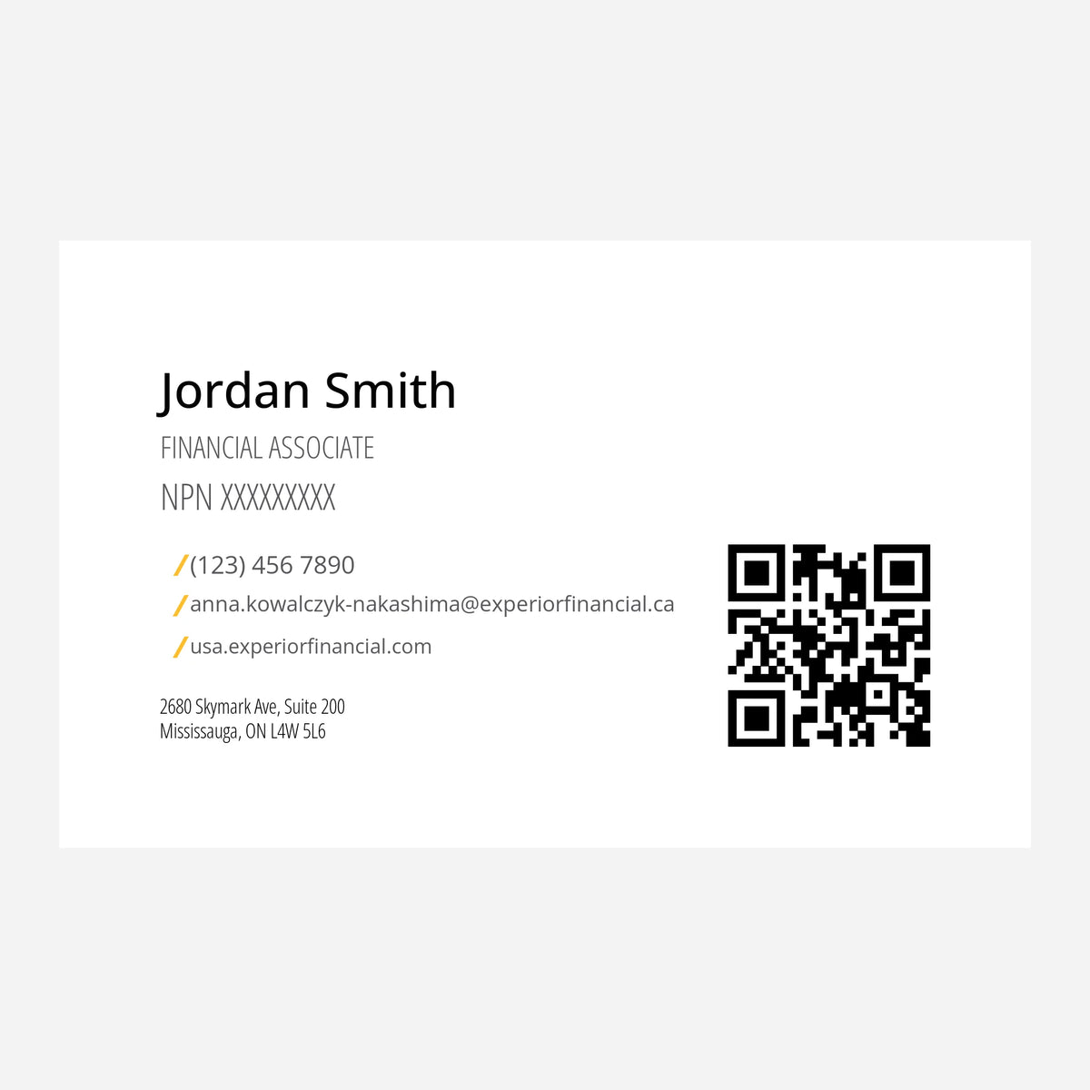 US Business Cards with QR