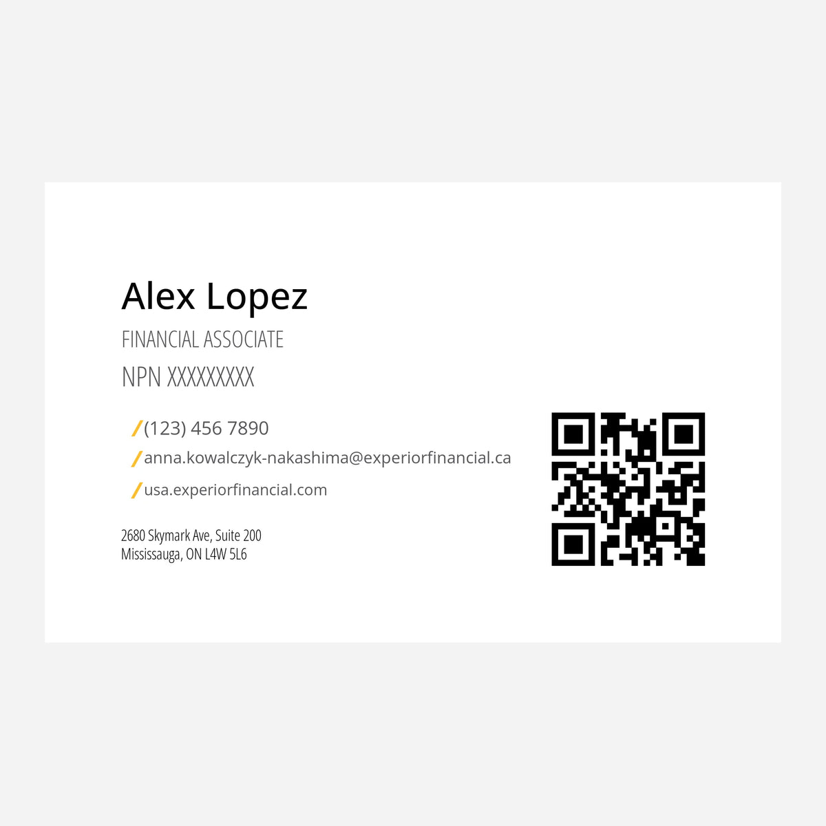 SP US Business Cards with QR