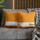 Spun Polyester Square Pillowcase, Orange