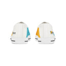 Men's Low Top Sneakers, Blue and Yellow