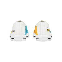 Men's Low Top Sneakers, Blue and Yellow