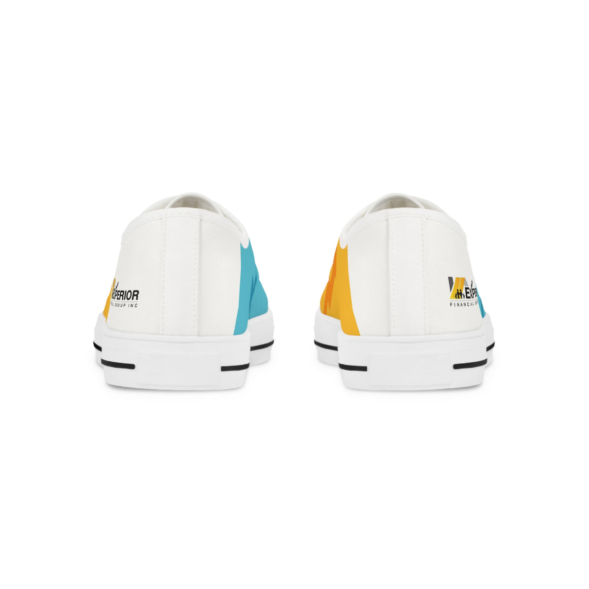 Men's Low Top Sneakers, Blue and Yellow