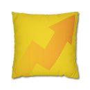 Spun Polyester Square Pillowcase, Yellow and White
