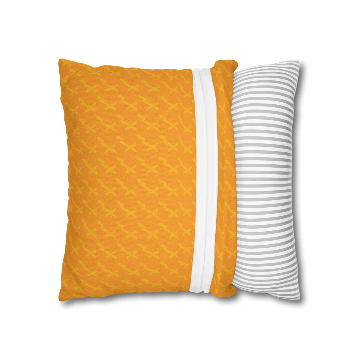 Spun Polyester Square Pillowcase, Orange