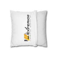 Spun Polyester Square Pillowcase, Yellow and White