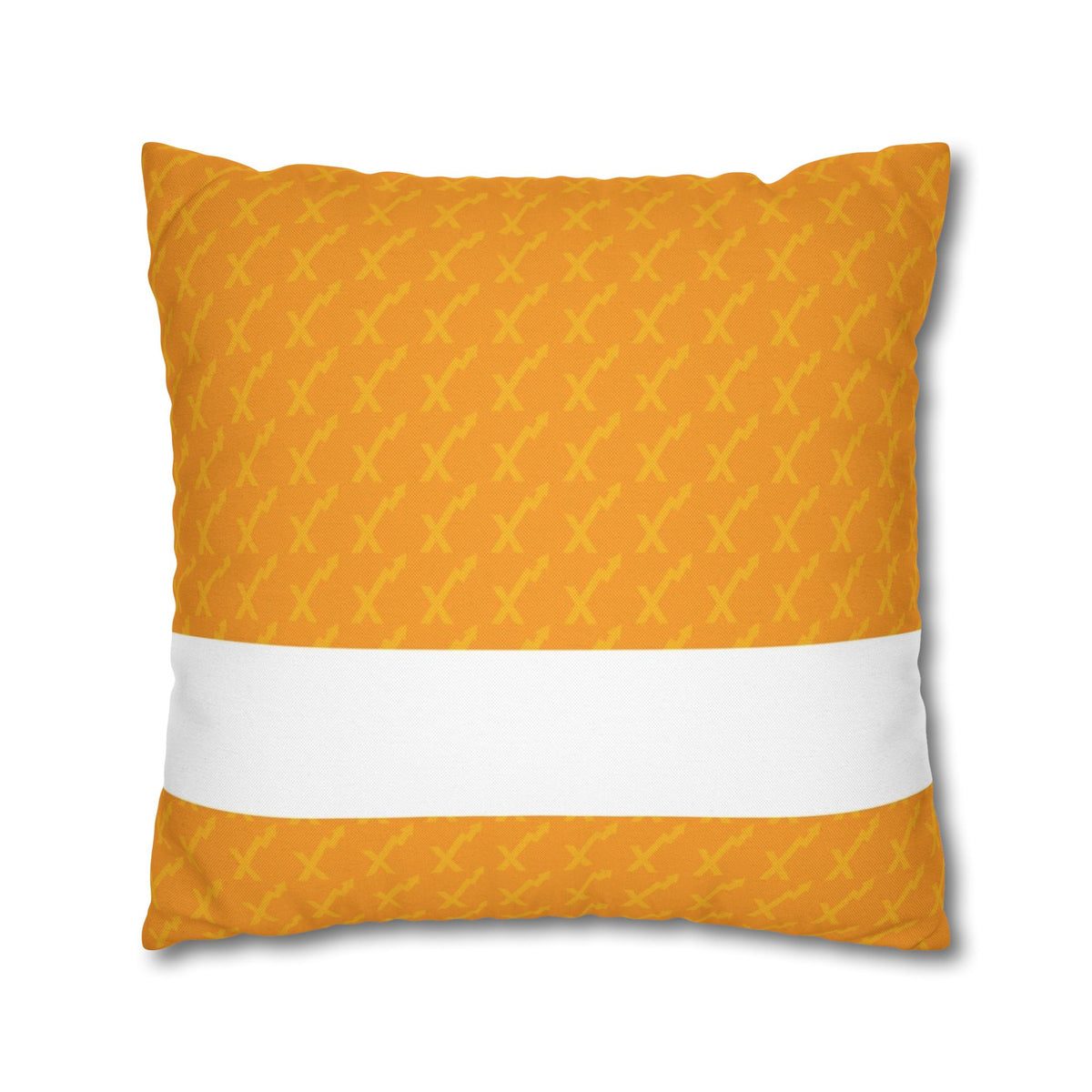 Spun Polyester Square Pillowcase, Orange